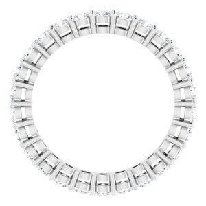 14K White 1 1/2 CTW Diamond Eternity Band Taille 7,5