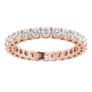 14K Rose 1 1/2 CTW Diamond Eternity Band Size 8
