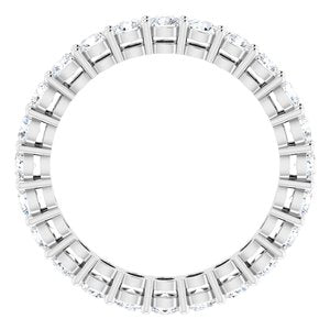 Platinum 1 5/8 CTW Diamond Eternity Band Size 5