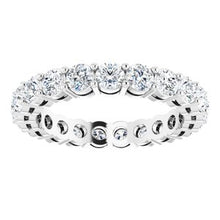Load image into Gallery viewer, Platinum 2 CTW Diamond Eternity Band Size 5.5

