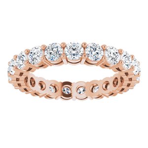 14K Rose 2 1/8 CTW Diamond Eternity Band Taille 6.5