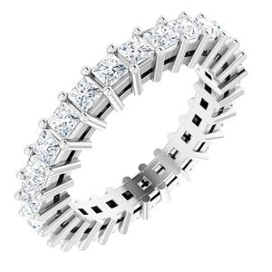 14K White 1 1/2 CTW Diamond Eternity Band Taille 7