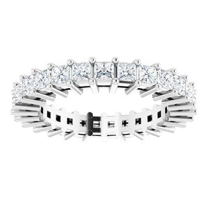 14K White 1 1/2 CTW Diamond Eternity Band Taille 7