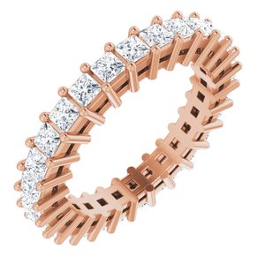 14K Rose 1 1/2 CTW Diamond Eternity Band Size 7
