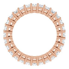 Load image into Gallery viewer, 14K Rose 1 1/2 CTW Diamond Eternity Band Size 7
