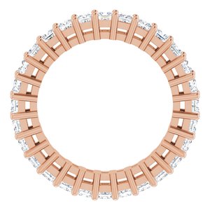 14K Rose 1 1/2 CTW Diamond Eternity Band Size 7