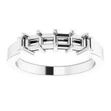 Charger l'image dans la galerie, Continuum Sterling Silver 4-Stone Family Ring Mounting
