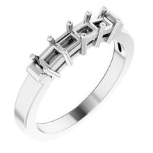 Charger l'image dans la galerie, Continuum Sterling Silver 4-Stone Family Ring Mounting
