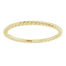 Load image into Gallery viewer, 10K Yellow 1.5 mm Skinny Rope Band Size 7
