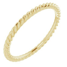 Load image into Gallery viewer, 10K Yellow 1.5 mm Skinny Rope Band Size 6

