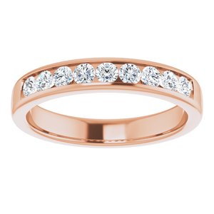 14K Rose 3/4 CTW Diamond Band