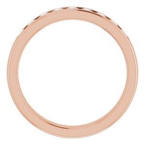 14K Rose 3/4 CTW Diamond Band