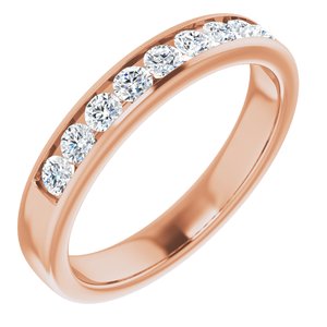 14K Rose 3/4 CTW Diamond Band
