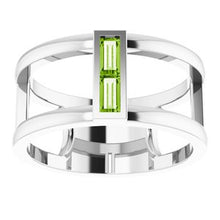 Load image into Gallery viewer, Baguette Negative Space Ring
