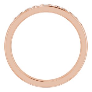 14K Rose 3/4 CTW Diamond Band