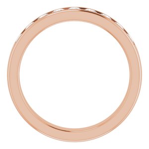 14K Rose 9/10 CTW Diamond Band