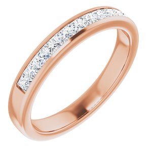 14K Rose 3/4 CTW Diamond Band