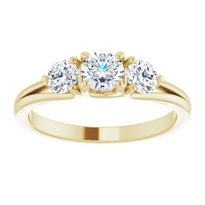 Bande d'anniversaire en diamant jaune 14K 3/4 CTW