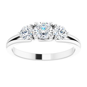 14K White 3/4 CTW Diamond Anniversary Band