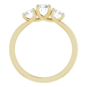 Bande d'anniversaire en diamant jaune 14K 3/4 CTW