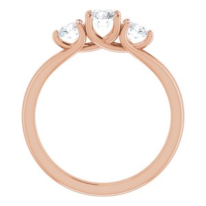 14K Rose 3/4 CTW Diamond Anniversary Band