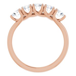 14K Rose 1 CTW Diamond Anniversary Band
