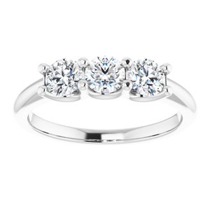 14K blanc 4,1 mm rond 3/5 CTW diamant anniversaire bande