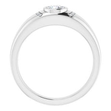Charger l&#39;image dans la galerie, Bague lunette pour homme en diamant blanc 1/2 CTW 14K
