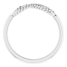 Charger l'image dans la galerie, Sterling Silver Infinity-Inspired Rope Ring
