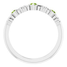 Load image into Gallery viewer, Sterling Silver Peridot Bezel-Set Ring
