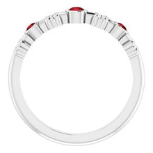 Load image into Gallery viewer, Sterling Silver Garnet Bezel-Set Ring
