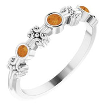 Load image into Gallery viewer, Sterling Silver Citrine Bezel-Set Ring
