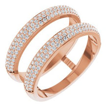 Load image into Gallery viewer, 14K Rose 1/2 CTW Diamond Ring Guard
