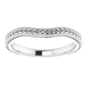 Sterling Silver Band for 8x6 mm Oval Ring