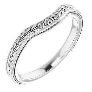 Sterling Silver Band for 8x6 mm Emerald Ring