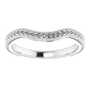 Sterling Silver Band for 11 mm Cushion Ring