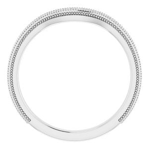 Sterling Silver Band for 9 mm Cushion Ring