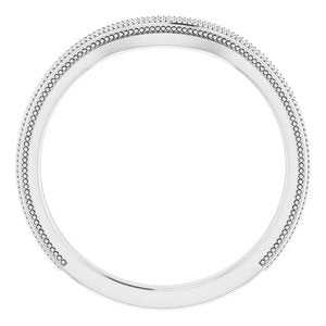Sterling Silver Band for 7x5 mm Emerald Ring