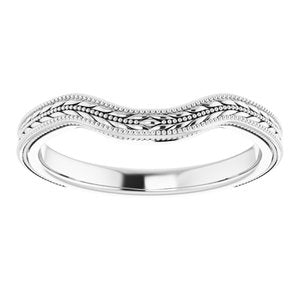 Sterling Silver Band for 10x8 mm Emerald Ring