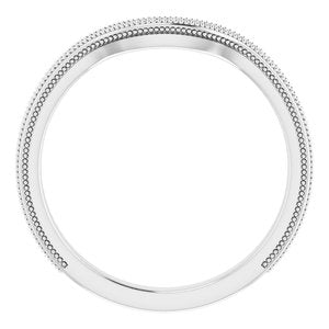 Sterling Silver Band for 9x7 mm Emerald Ring