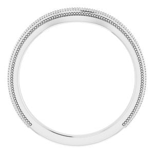 Sterling Silver Band for 8 mm Cushion Ring