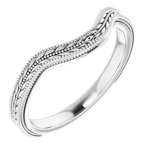 Sterling Silver Band for 14x10 mm Emerald Ring