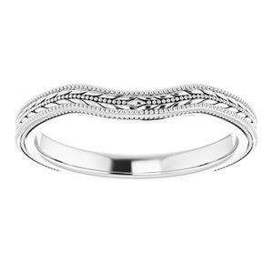 Sterling Silver Band for 7x5 mm Emerald Ring