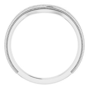 Sterling Silver Band for 8x6 mm Emerald Ring