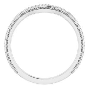Sterling Silver Band for 7 mm Square Ring