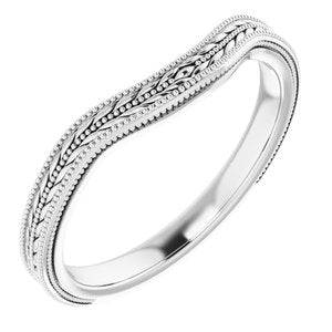 Sterling Silver Band for 9 mm Square Ring