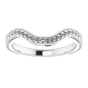 Sterling Silver Band for 16x12 mm Emerald Ring