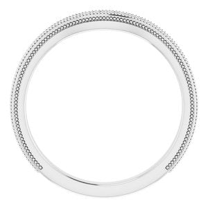 Sterling Silver Band for 6.5 mm Square Ring