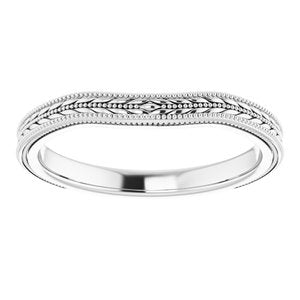 Sterling Silver Band for 5.5 mm Square Ring