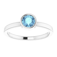 Charger l'image dans la galerie, Sterling Silver Imitation Aquamarine Ring

